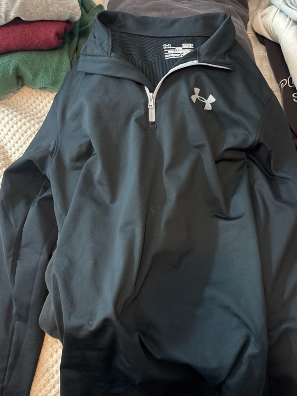 Under Armour Black Quarter-Zip Pullover Jacket